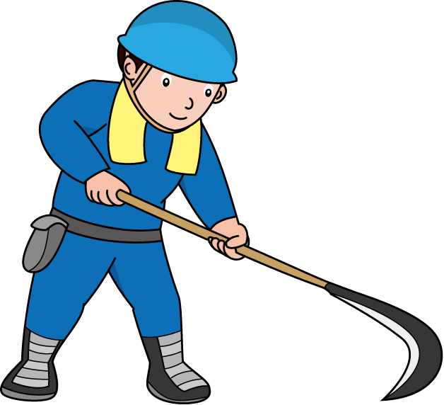 林業24-下刈り イラスト