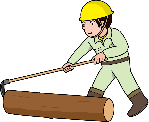 林業26-集材 イラスト