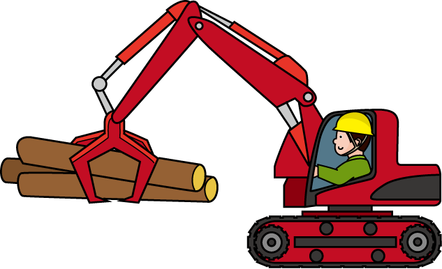 林業27-集材 イラスト