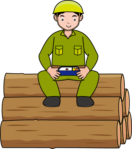 林業29-集材 イラスト