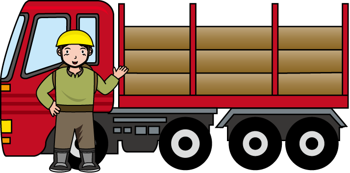 林業30-集材 イラスト