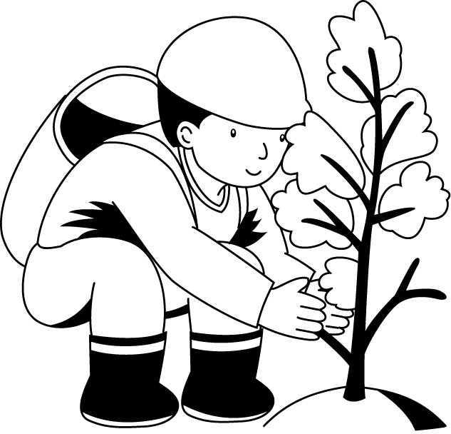 林業05-植林 イラスト