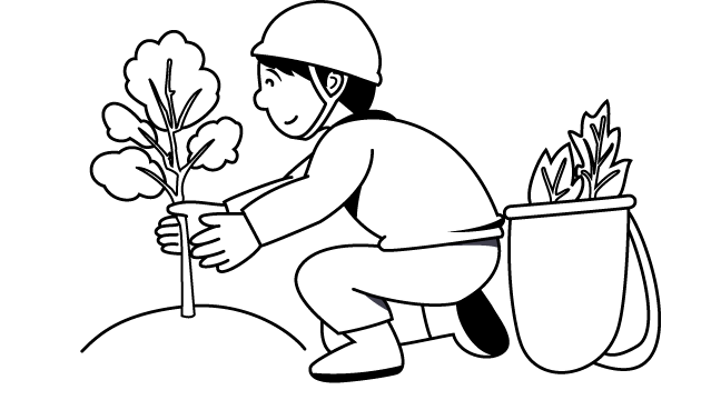林業07-植林 イラスト