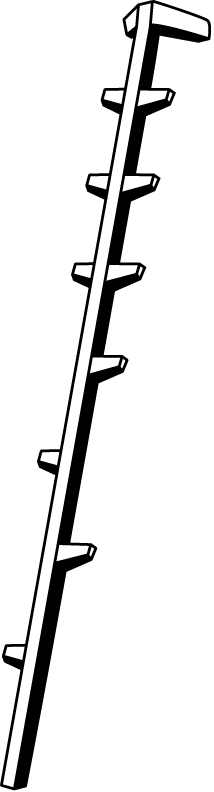 林業16-梯子 イラスト