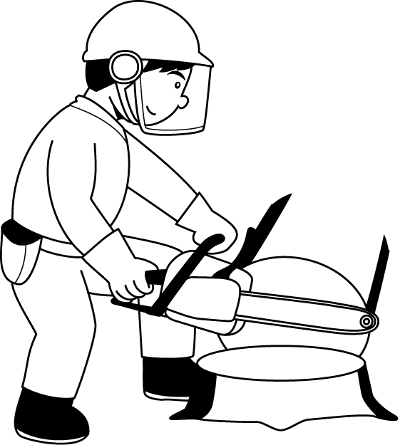 林業18-チェーンソーイラスト