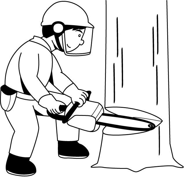 林業20-チェーンソーイラスト