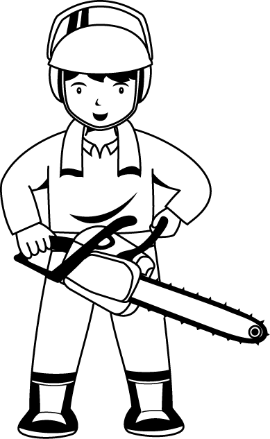 林業21-チェーンソーイラスト