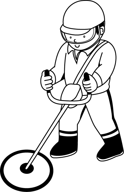 林業23-刈払機 イラスト