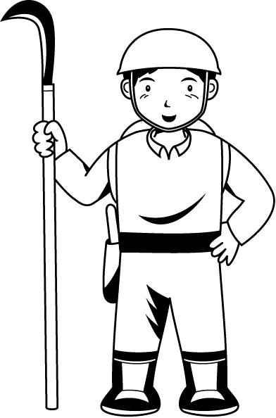 林業25-下刈り イラスト