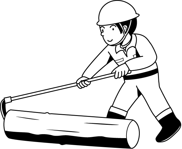 林業26-集材 イラスト