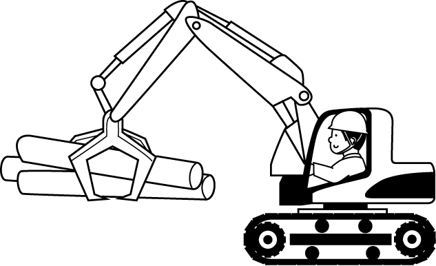 林業27-集材 イラスト