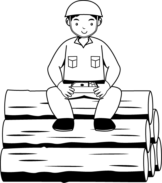 林業29-集材 イラスト