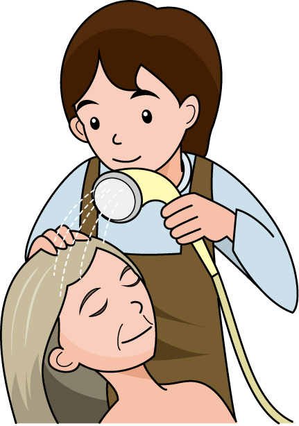 福祉15-洗髪イラスト