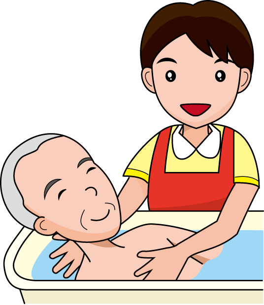 福祉16-入浴介助 イラスト