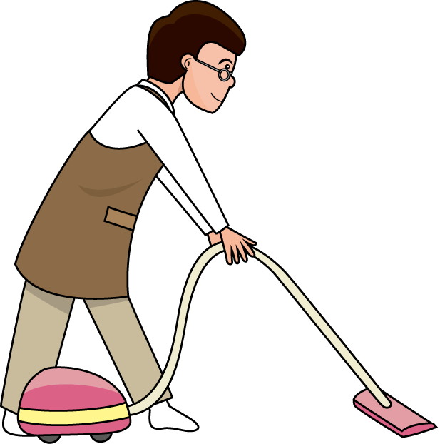 福祉25-掃除 イラスト