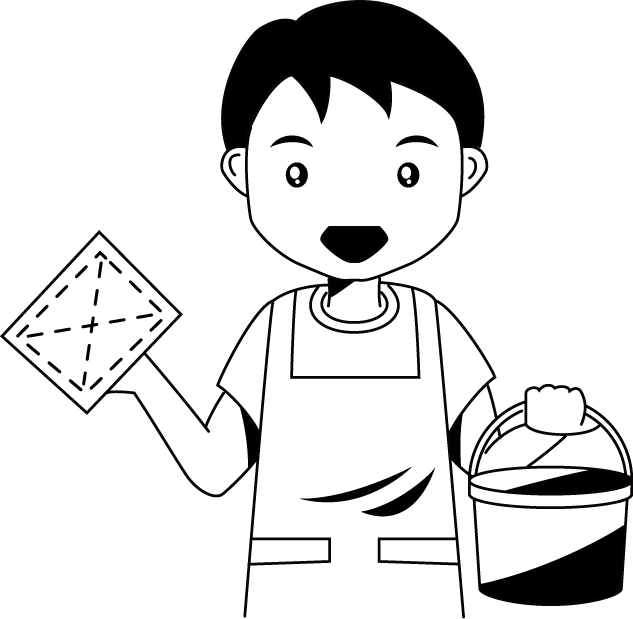 福祉05-掃除 イラスト