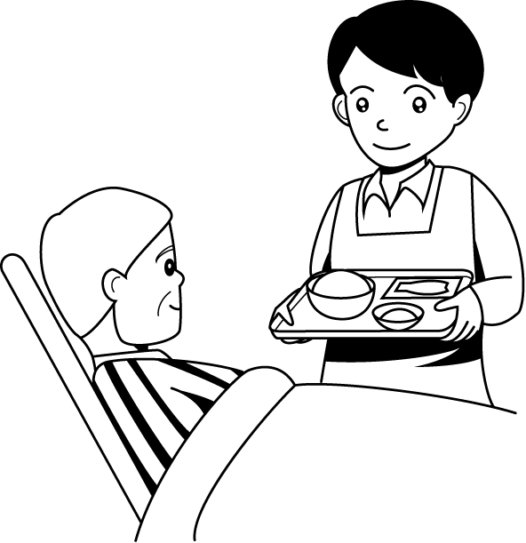 福祉14-食事 イラスト