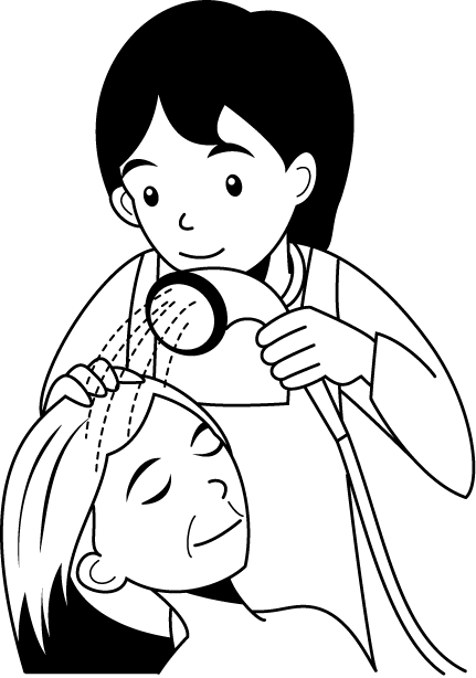 福祉15-洗髪イラスト