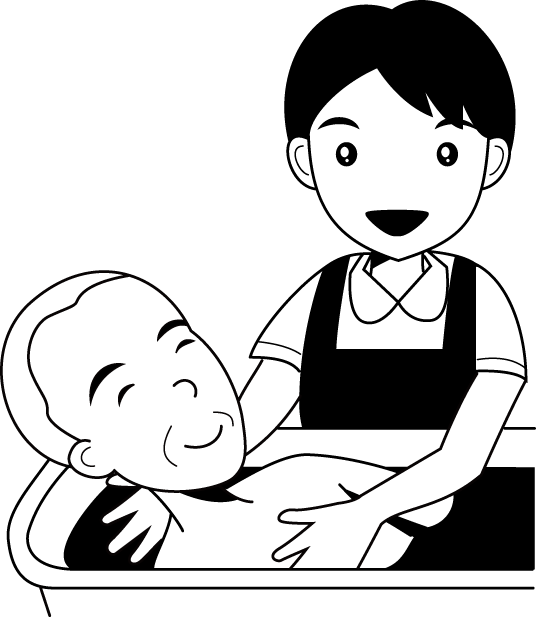 福祉16-入浴介助 イラスト