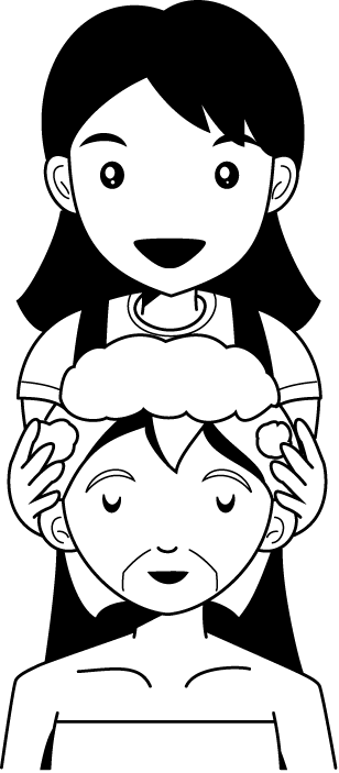 福祉18-洗髪イラスト