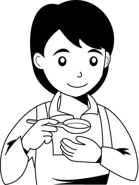 福祉20-食事介助 イラスト