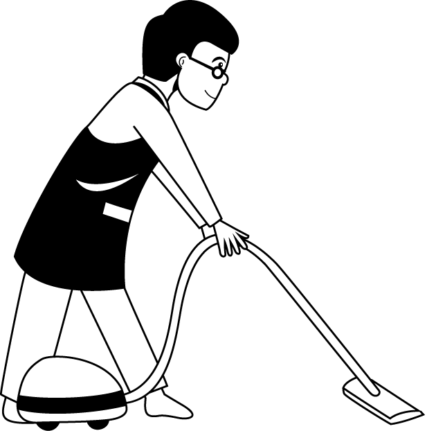 福祉25-掃除 イラスト