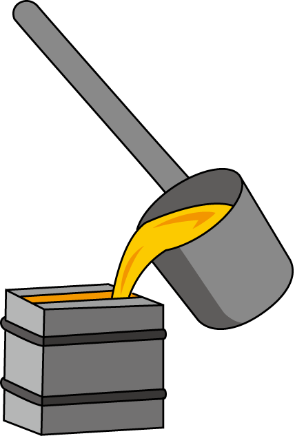 製造業02-鋳造 イラスト