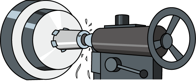 製造業06-旋盤 イラスト