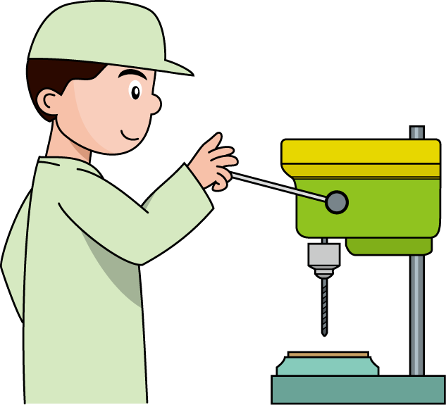 製造業07-旋盤 イラスト