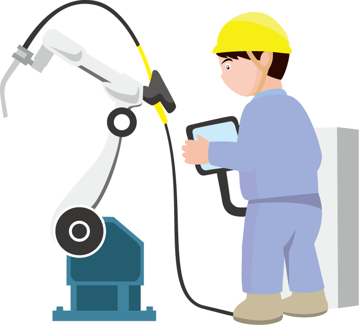 製造業11-溶接ロボット イラスト