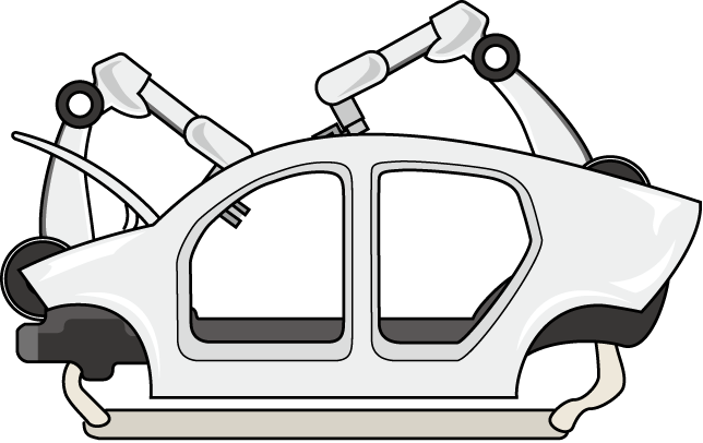 製造業25-自動車工場 イラスト