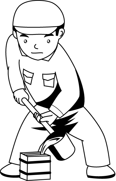 製造業01-鋳造 イラスト
