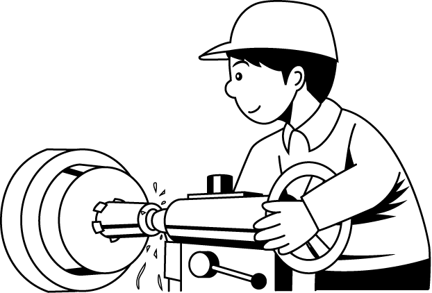 製造業05-旋盤 イラスト