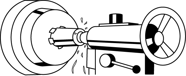 製造業06-旋盤 イラスト