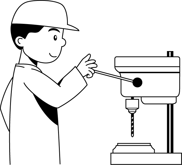 製造業07-旋盤 イラスト