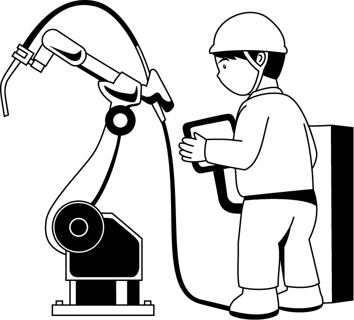 製造業11-溶接ロボット イラスト
