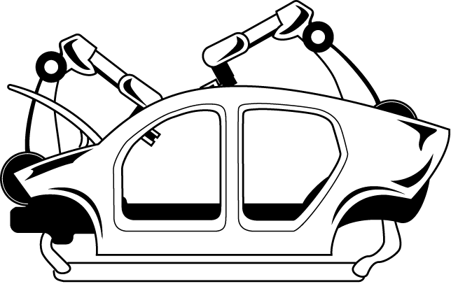 製造業25-自動車工場 イラスト