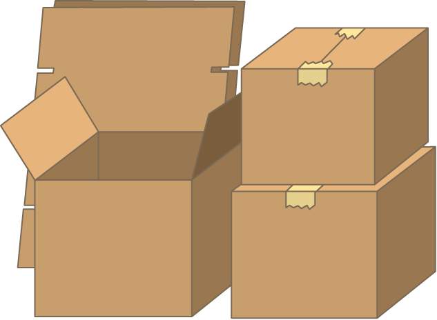 運送業16-段ボール イラスト