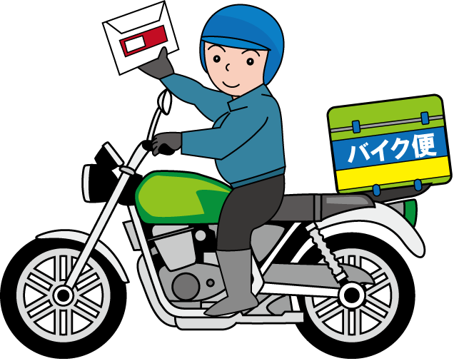 運送業19-バイク便 イラスト