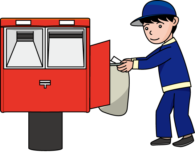 運送業28-郵便回収 イラスト