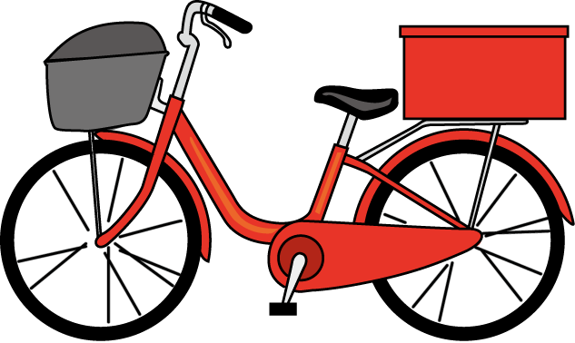 運送業29-郵便自転車 イラスト