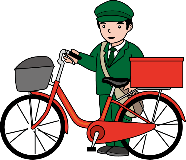 運送業30-郵便自転車 イラスト