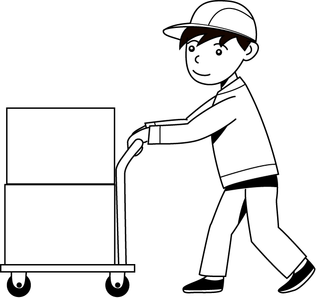 運送業01-台車 イラスト