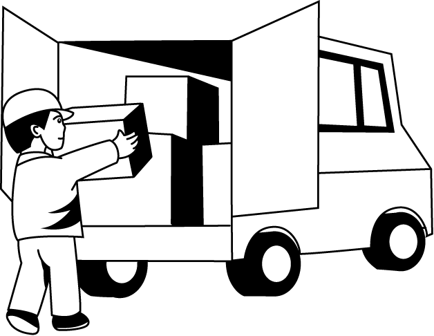 運送業12-荷降ろし イラスト