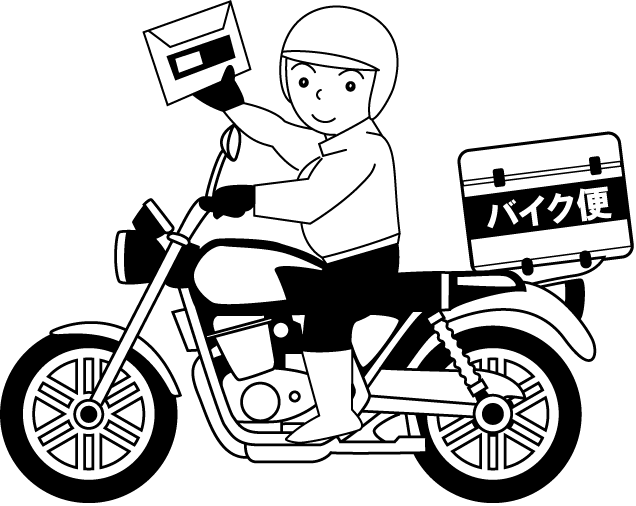 運送業19-バイク便 イラスト