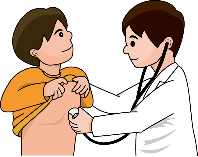 医療11-聴診 イラスト