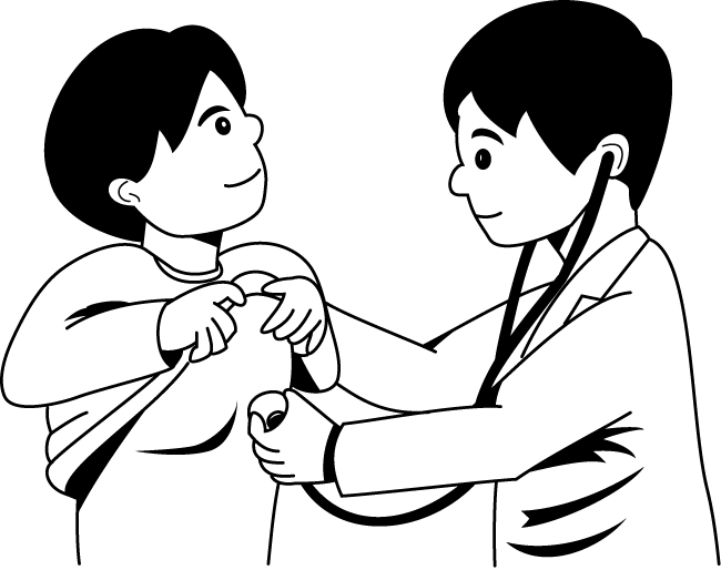 医療11-聴診 イラスト