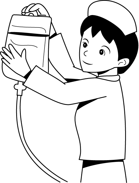 医療19-点滴 イラスト