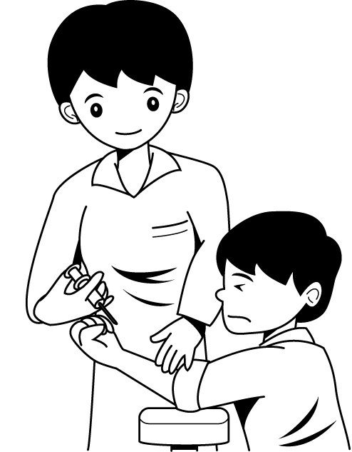 医療22-注射 イラスト