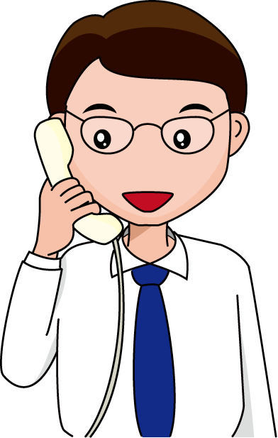 オフィス03-電話 イラスト